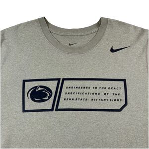 Penn State Nittany Lions Nike Dri Fit Performance T Shirt Mens L Gray
